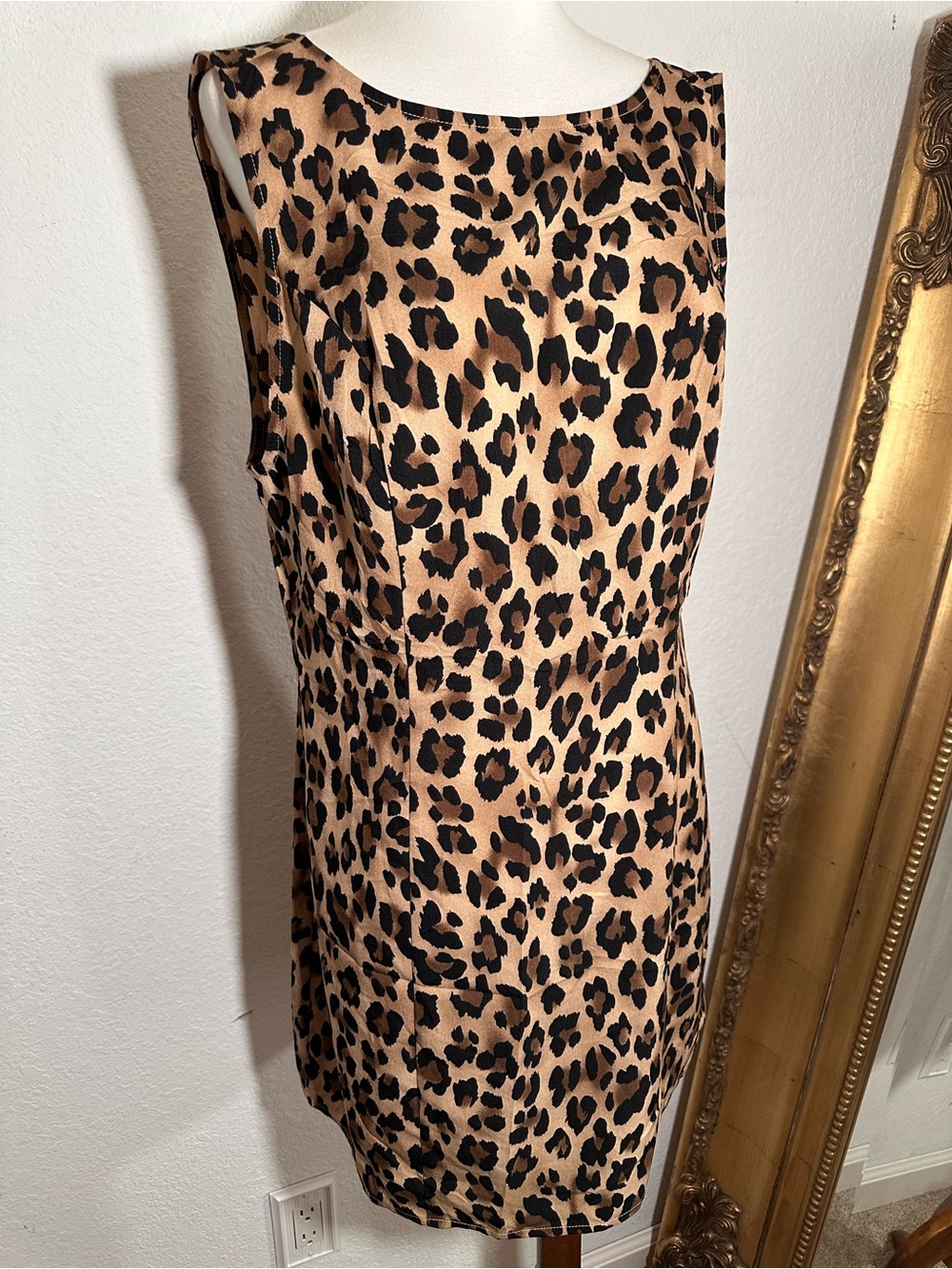 New Vici Animal Print Shell Camisole Shift Dress Size Large Large